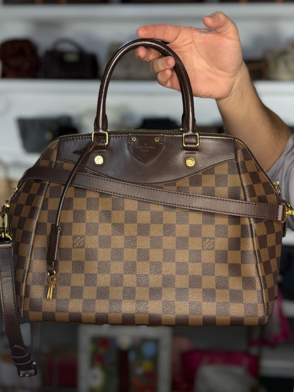 LV DAMIER EBENE 2 WAY BAG